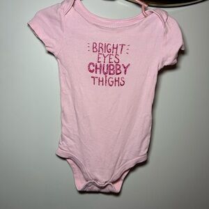 6 for $10 Joe Fresh Light Pink Bodysuit with Fun Text